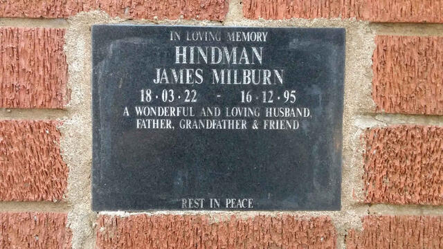HINDMAN James Milburn 1922-1995