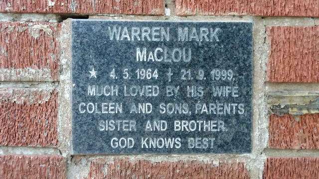 MACLOU Warren Mark 1964-1999