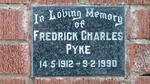 PYKE Fredrick Charles 1912-1990