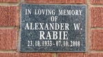 RABIE Alexander W. 1933-2008
