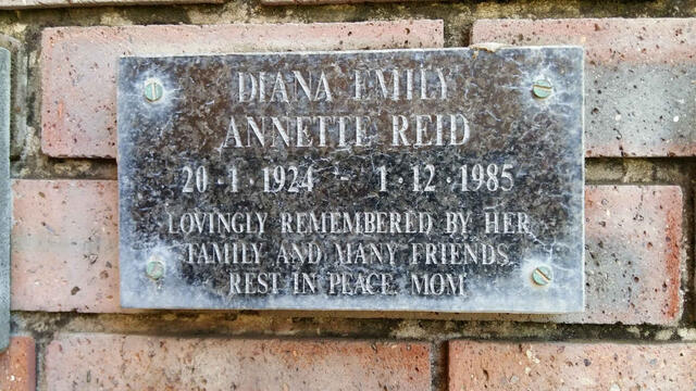 REID Diana Emily Annette 1924-1985