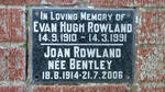 ROWLAND Evan Hugh 1910-1991 & Joan BENTLEY 1914-2006