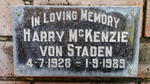 STADEN Harry McKenzie, von 1928-1989