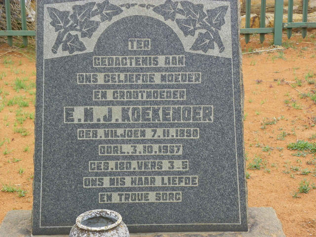 KOEKEMOER E.M.J. nee VILJOEN 1890-1967