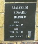 BARBER Malcolm Edward 1938-1998