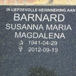 BARNARD Susanna Maria Magdalena 1941-2012