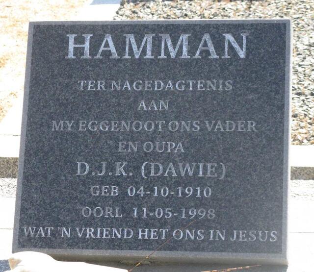 HAMMAN D.J.K. 1910-1998