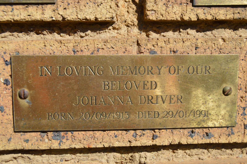 DRIVER Johanna 1913-1991