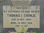 CRONJE Thomas I. 1888-1918