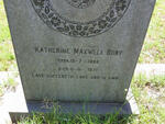 BURY Katherine Maxwell 1886-1971