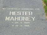 MAHONEY Hester 1929-1991