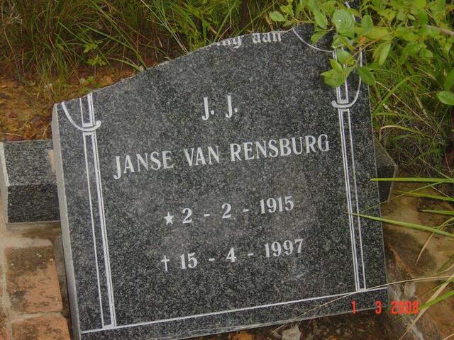 RENSBURG J.J., Janse van 1915-1997