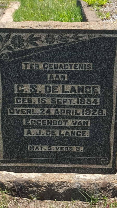LANGE C.S., de 1854-1929