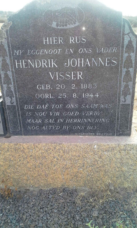 VISSER Hendrik Johannes 1883-1944