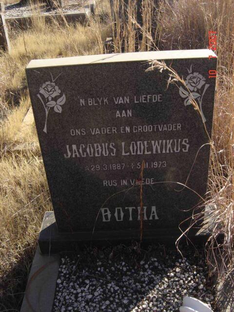 BOTHA Jacobus Lodewikus 1887-1973