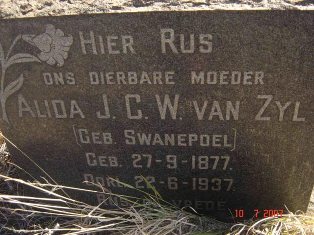 ZYL Alida J.C.W., van nee SWANEPOEL 1877-1937