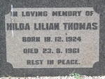 THOMAS Hilda Lilian 1924-1961