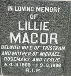 MAGOR Lillie 1908-1986