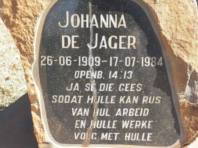 JAGER Johanna, de 1909-1984