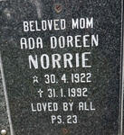 NORRIE Ada Doreen 1922-1992
