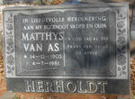 HERHOLDT Matthys Van As 1905-1981