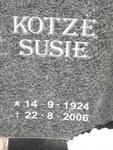 KOTZE Susie 1924-2006