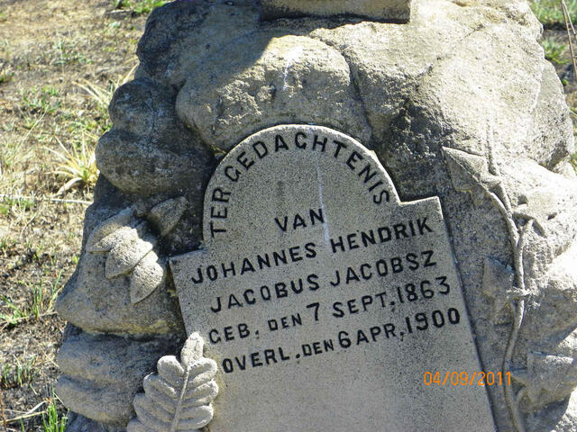 JACOBSZ Johannes Hendrik Jacobus 1863-1900