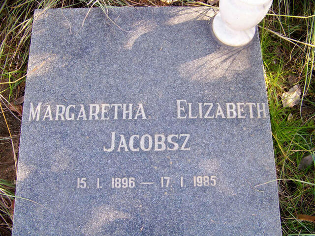 JACOBSZ Margaretha Elizabeth 1896-1985