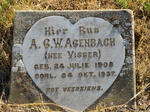 AGENBACH A.G.W. nee VISSER 1908-1937