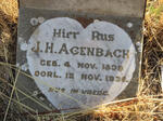 AGENBACH J.H. 1899-1936
