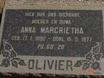 OLIVIER Anna Margrietha 1892-1977