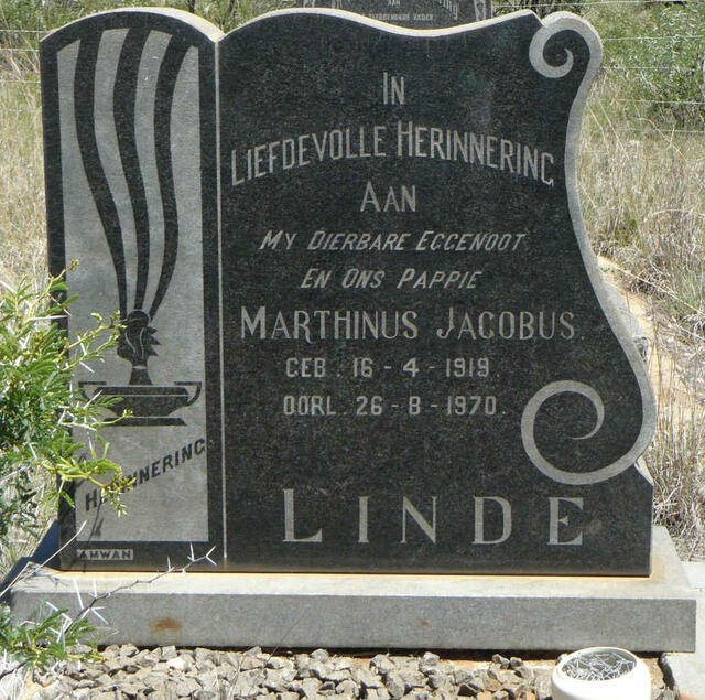 LINDE  Marthinus Jacobus 1919-1970