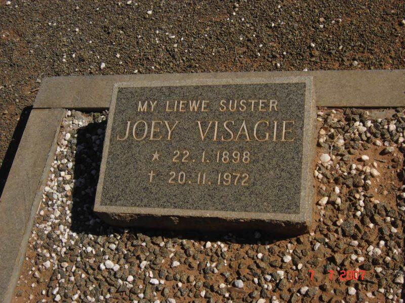 VISAGIE Joey 1898-1972