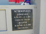 SCHOONEES Gerhard 1939-2003 & Jeanne 1938-2008