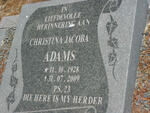 ADAMS Christina Jacoba 1928-2009