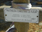 FLEUR Mathilda Christina, le 1953-2010