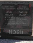 HORN Louis Hendrik 1919-1988 & Martha Maria 1919-2003