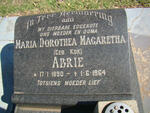 ABRIE Maria Dorothea Magaretha nee KOK 1890-1964