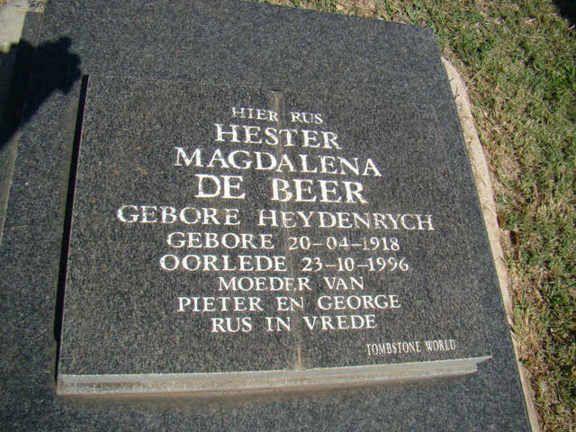 BEER Hester Magdalena, de nee HEYDENRYCH 1918-1996