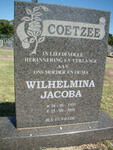 COETZEE Wilhelmina Jacoba 1931-2001