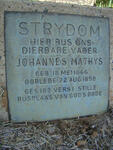 STRYDOM Johannes Mathys  1866-1898