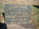 WINKEL Margaret, van 1951-1952