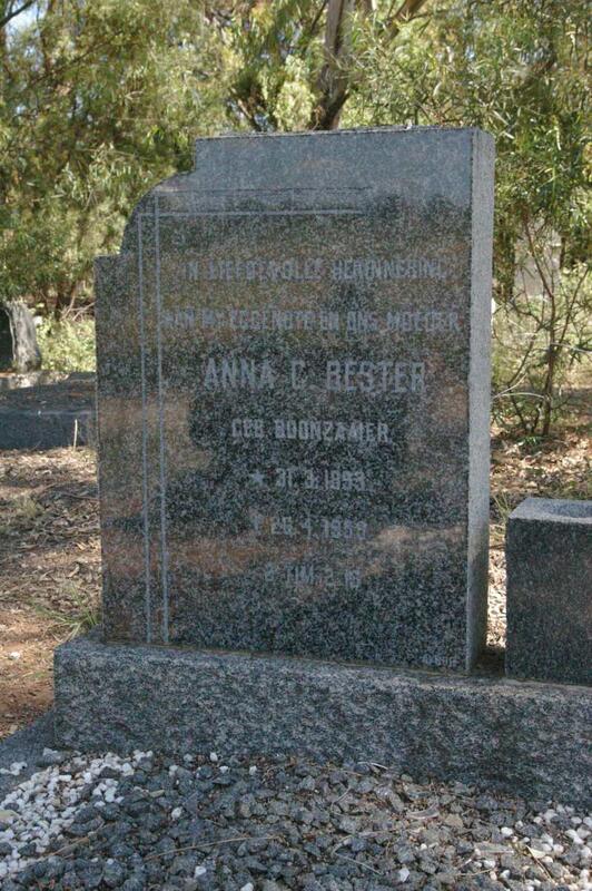 BESTER Anna C. nee BOONZAAIER 1893-1959