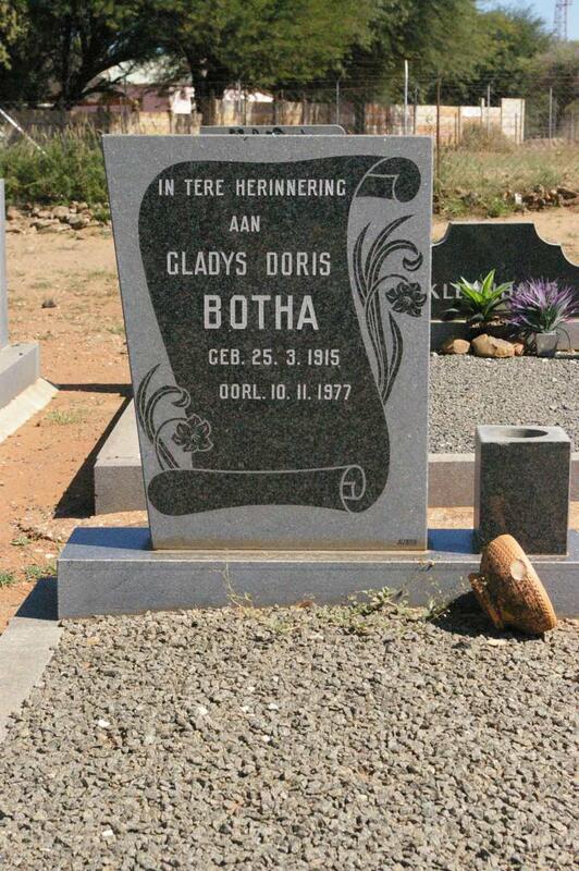 BOTHA Gladys Doris 1915-1977