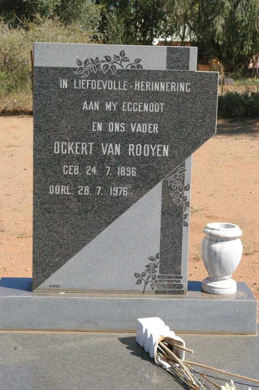 ROOYEN Ockert, van 1896-1976