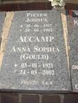 AUCAMP Pieter Joshua 1917-1982 & Anna Sophia GOULD 1921-2002