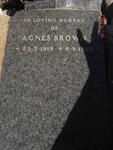 BROWN Agnes 1919-1986