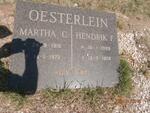 OESTERLEIN Hendrik F. 1909-1974 & Martha C. 1910-1973