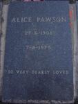 PAWSON Alice 1908-1975