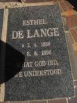 LANGE Esthel, de 1938-1996